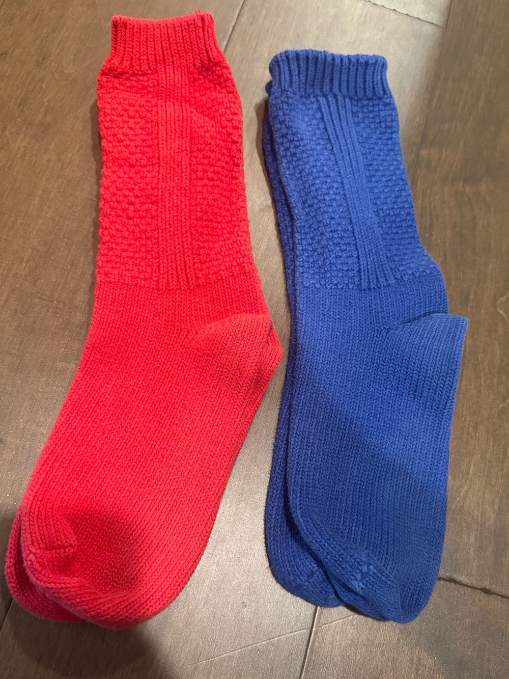 Women’s J Crew Knit Socks - Red & Blue, Pack of 2